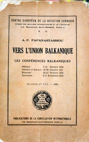 VERS L UNION BALKANIQUE LES CONFERENCES BALKANIQUES (36.753)