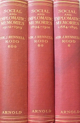 SOCIAL AND DIPLOMATIC MEMORIES 1884 - 1893 ����� 3 (63.440�2)
