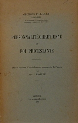 PERSONNALITE CHRETIENNE ET LE PROTESTANTE (26.729�)